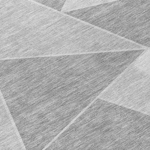 8' X 10' Gray Silver And Graphite Geometric Washable Indoor Outdoor Area Rug