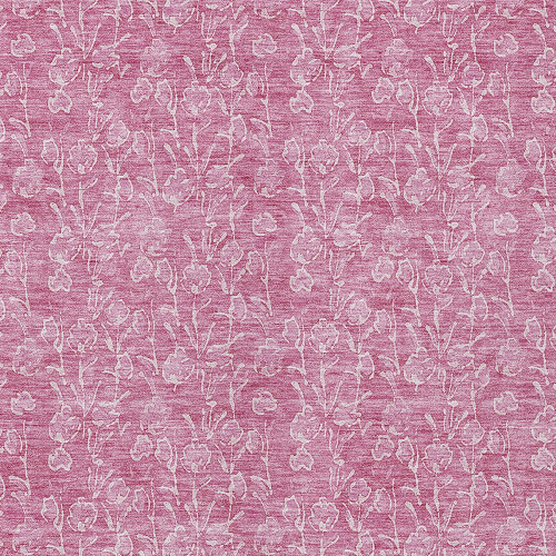 10' X 14' Blush And Ivory Floral Washable Indoor Outdoor Area Rug