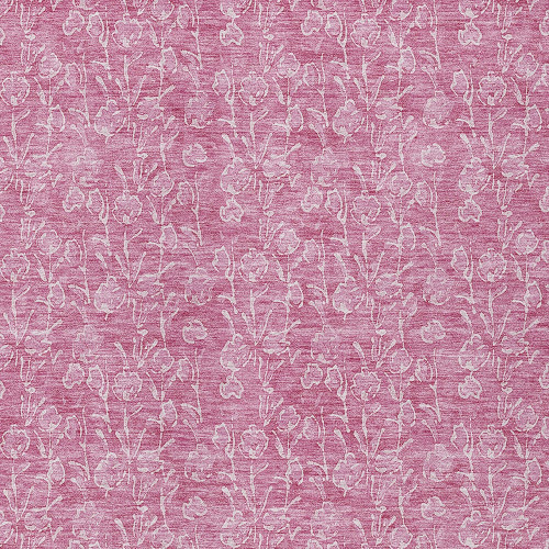 8' X 10' Blush And Ivory Floral Washable Indoor Outdoor Area Rug
