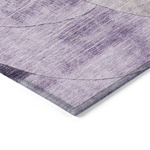 8' X 10' Purple And Lavender Geometric Washable Indoor Outdoor Area Rug