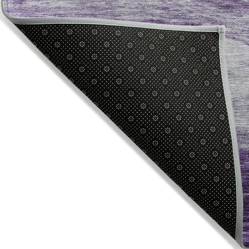 9' X 12' Lavender And Purple Abstract Washable Indoor Outdoor Area Rug