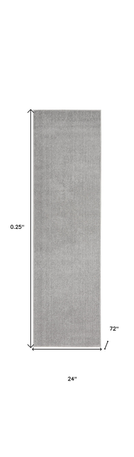 6' Gray Indoor Outdoor Runner Rug