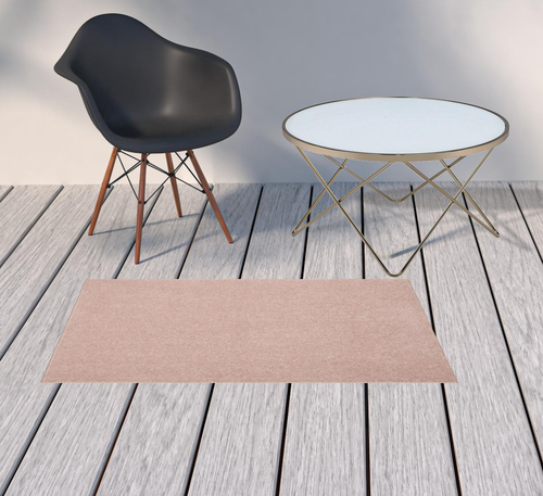 4' Runner Pink Indoor Outdoor Runner Rug