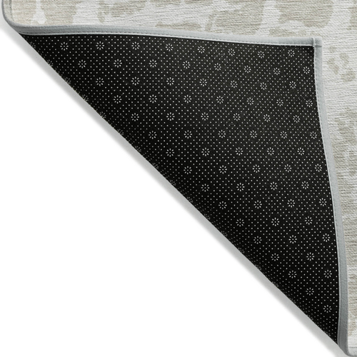 8' X 10' Beige and Ivory Abstract Washable Non Skid Indoor Outdoor Area Rug