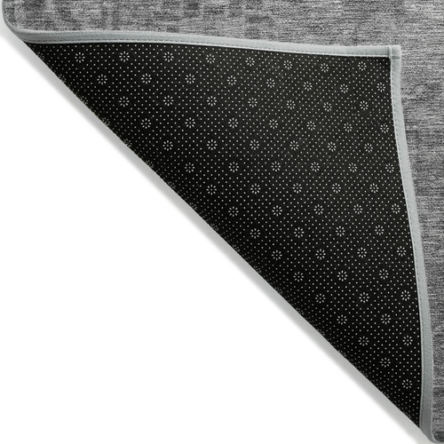 8' X 10' Gray Oriental Washable Indoor Outdoor Area Rug