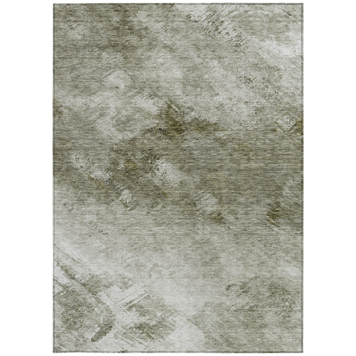 9' X 12' Taupe Beige And Brown Abstract Washable Indoor Outdoor Area Rug
