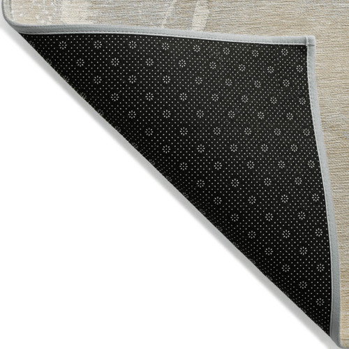 10' X 14' Beige Abstract Washable Non Skid Indoor Outdoor Area Rug