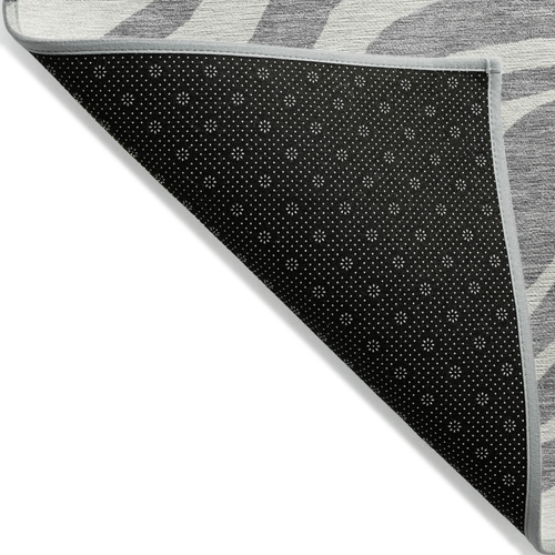 8' X 10' Gray And Ivory Animal Print Washable Indoor Outdoor Area Rug