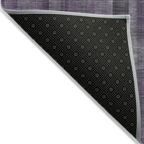 9' X 12' Purple Plaid Washable Non Skid Indoor Outdoor Area Rug