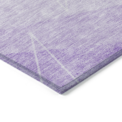 10' X 14' Lavender And Purple Geometric Washable Indoor Outdoor Area Rug