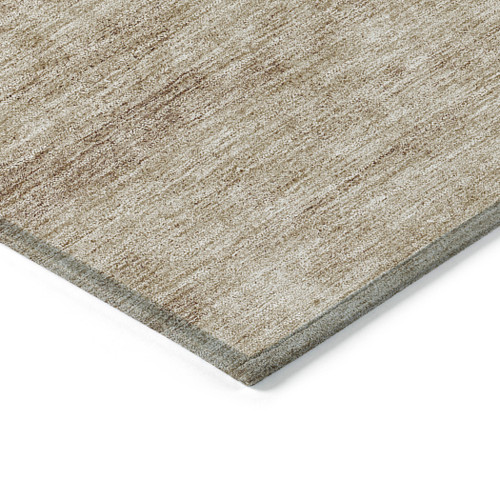 10' X 14' Chocolate Beige And Taupe Abstract Washable Indoor Outdoor Area Rug