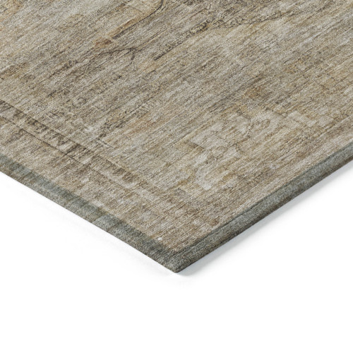 10' X 14' Brown And Taupe Aztec Washable Indoor Outdoor Area Rug