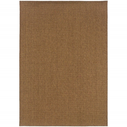 5' X 8' Tan Stain Resistant Indoor Outdoor Area Rug