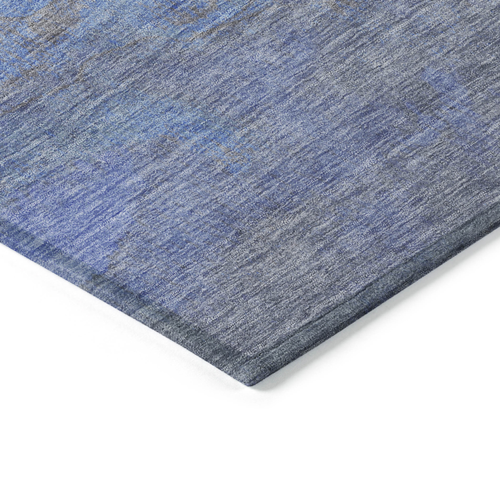 8' X 10' Blue Teal Blue And Sky Blue Abstract Washable Indoor Outdoor Area Rug