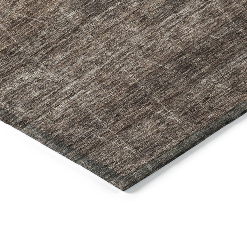 8' X 10' Coffee And Ivory Geometric Washable Indoor Outdoor Area Rug