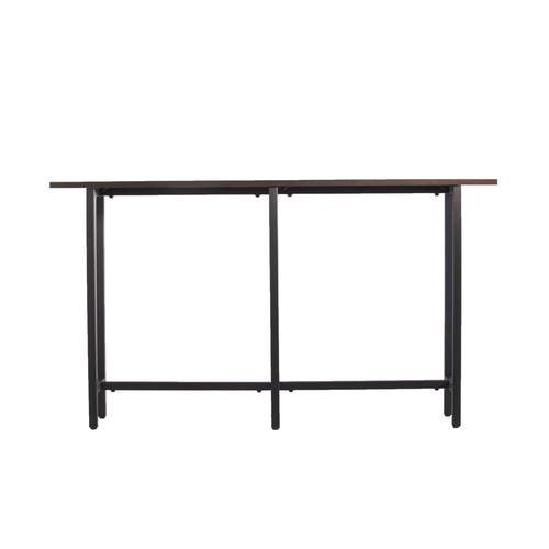54" Espresso and Black Frame Console Table