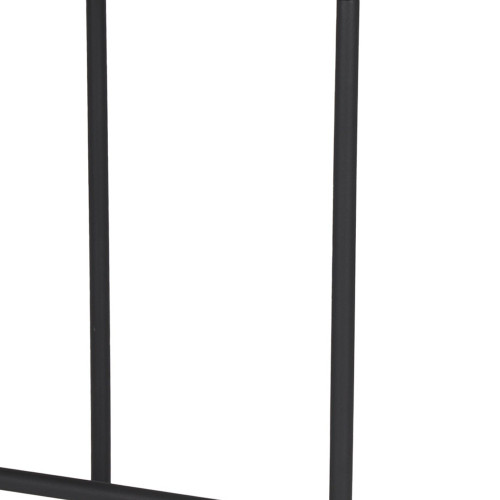 26" Natural and Black Solid Wood and Iron Backless Counter Height Bar Chair Decor