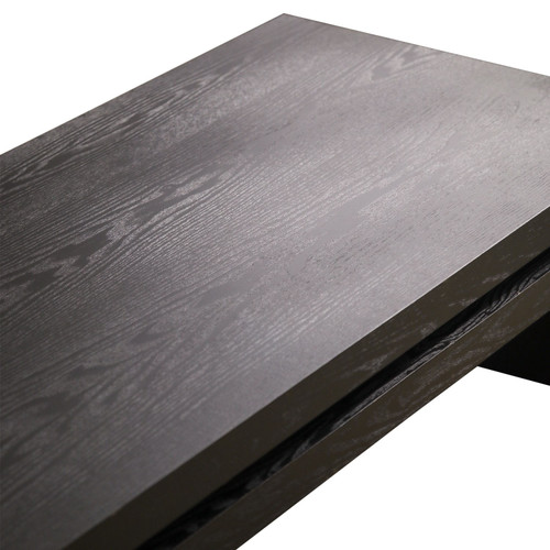 48" Black Wood Floating Frame Coffee Table