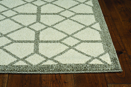 2' X 4' Ivory Geometric Indoor Outdoor Area Rug