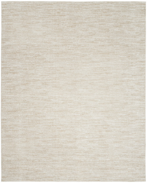 7' X 10' Ivory And Beige Non Skid Indoor Outdoor Area Rug