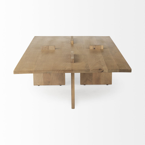 34" Natural Wood Coffee Table