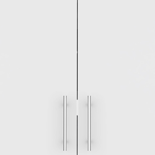26" White Wood Wall Mounted Utlity Cabinet With Two Doors