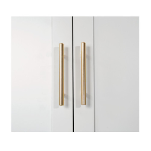 71" White Steel Pantry Or Storage Closet With Arched Panel Doors