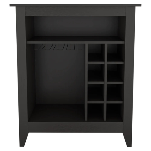 Black Bar Cart With Wine Storage