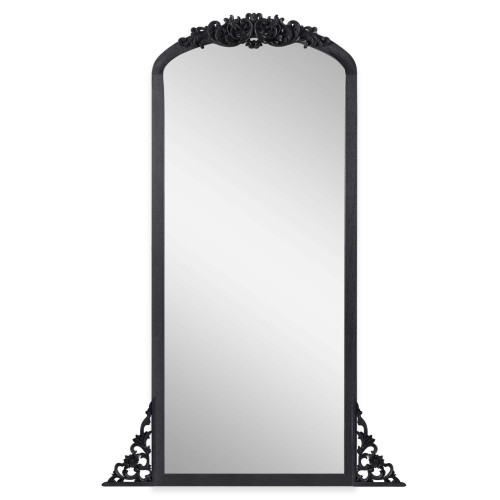 67" Black Solid Wood Framed Full Length Mirror