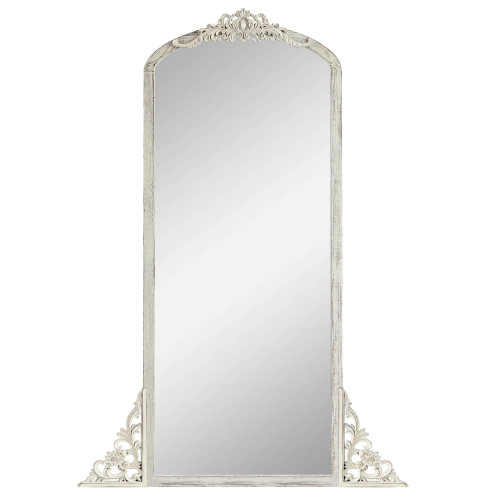67" White Solid Wood Framed Full Length Mirror