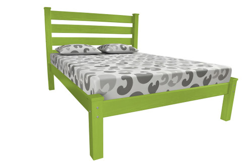 Lime Green Solid Wood Full Bed Frame Home Accent