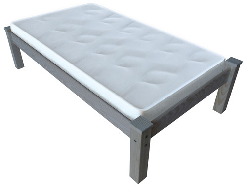 Gray Solid Wood Twin Bed Frame Premium Quality