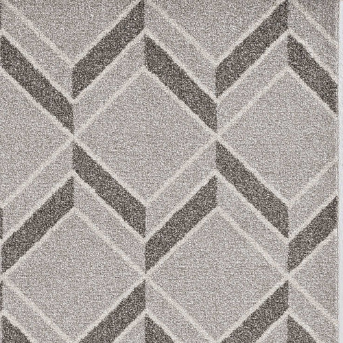 3' X 5' Gray Geometric Indoor Outdoor Area Rug
