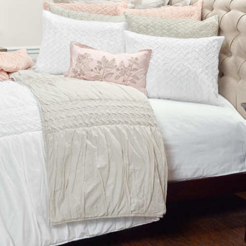 Pink Geometric King Quilt