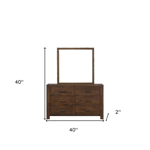 40" Square Wood Framed Accent Mirror