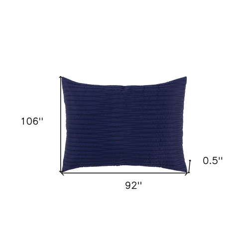 Indigo Geometric King Quilt
