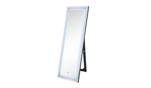 60" Mirrored & Faux Diamonds Lighted Cheval Standing Mirror