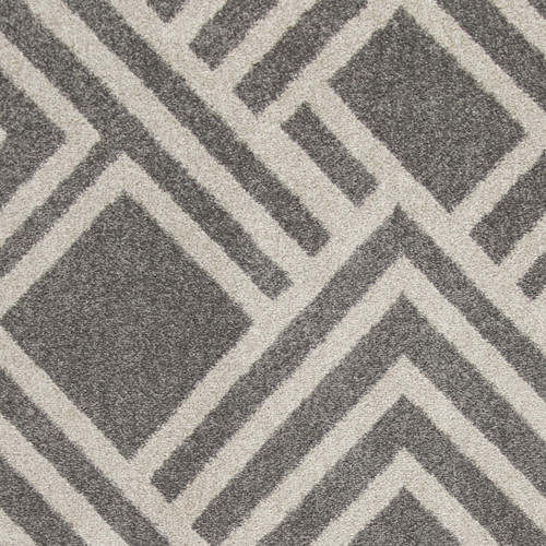 5' X 8' Gray Geometric Indoor Outdoor Area Rug