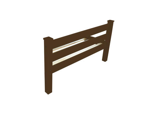 Brown Solid Wood Queen Bed Frame