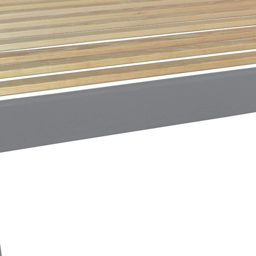 Gray Solid Wood Queen Bed Frame