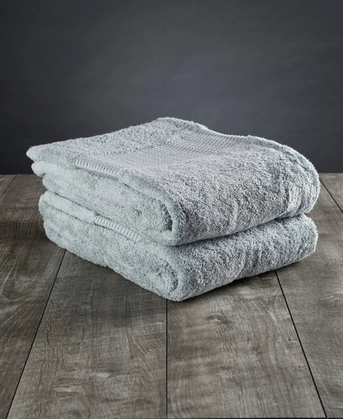 Set of Two Sea Green Cotton 13" X 13" Quick Dry Terry Cloth Washcloths