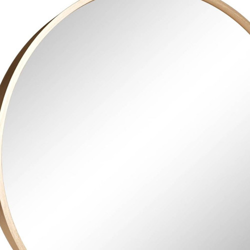 20" Black Metal Round Framed Accent Mirror
