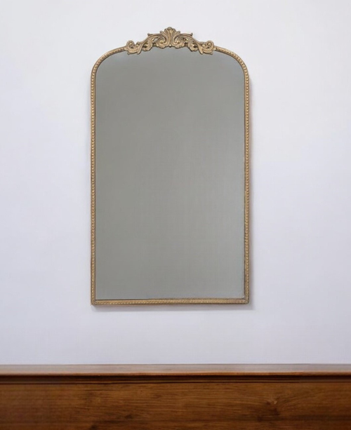 42" Gold Arch Iron Framed Accent Mirror