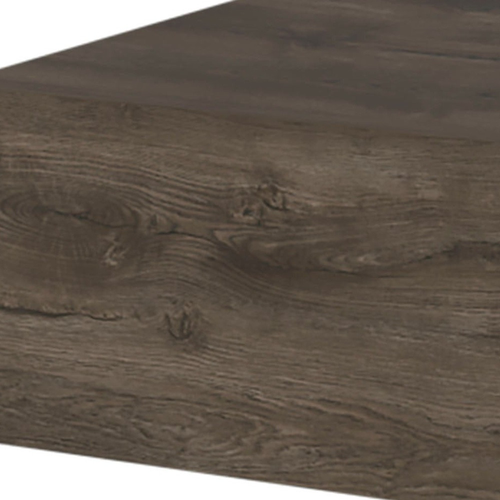 16" Brown Wood One Drawer Floating Nightstand