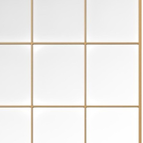 69" Gold Iron Freestanding Geometric Framed Standing Mirror