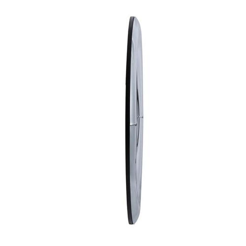 32" Silver Round Curved Frame Accent Mirror