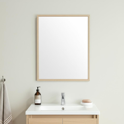 42" Tan Framed Bathroom Vanity Mirror Glass