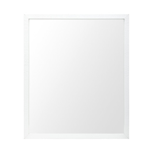 26" White Framed Bathroom Vanity Mirror