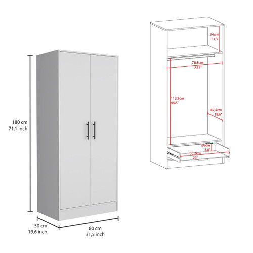 Two Piece White Bedroom Set Decor