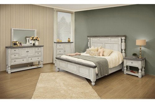 27" Ivory Solid Wood One Drawer Nightstand